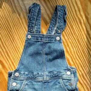 Girls 5T Denim H&M Shorts Overalls with Ruffle Detail